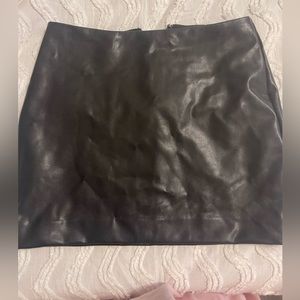 Black leather skirt Express